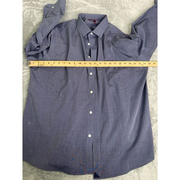 UNTUCKit Wrinkle Free Long Sleeve Button Down Shirt Men's Size 2XL XXL Blue - Picture 5 of 8
